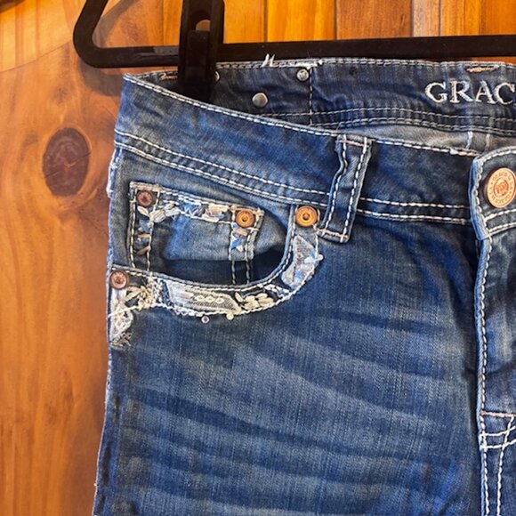 Grace Easy Fit Embellished Jeans - Size 30 - Picture 3 of 9
